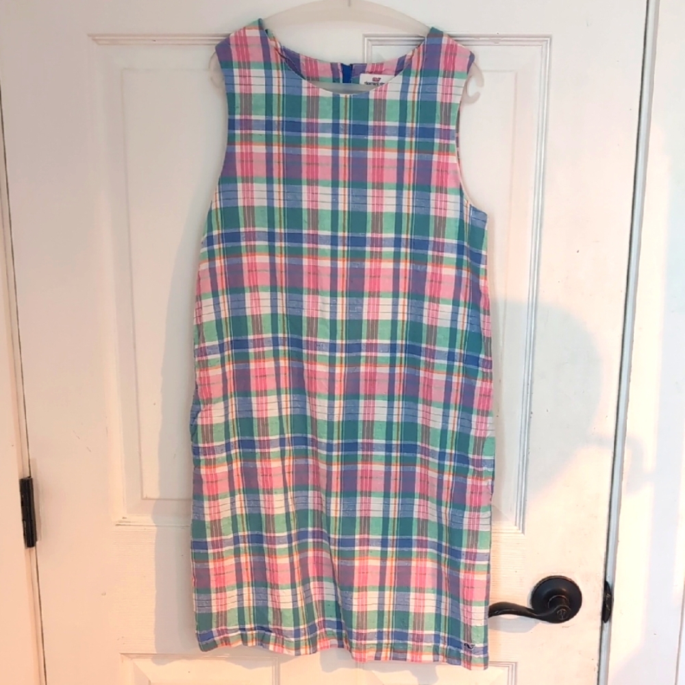 Vineyard Vines Pink and Blue Sleeveless Sundress